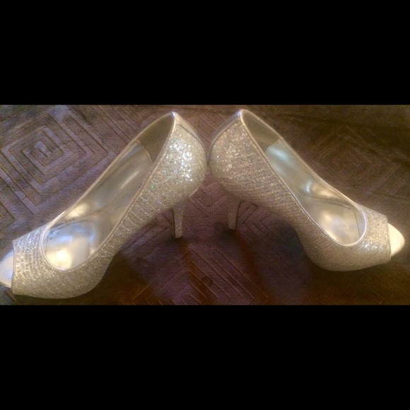 Worthington Silver Sparkly High Heels