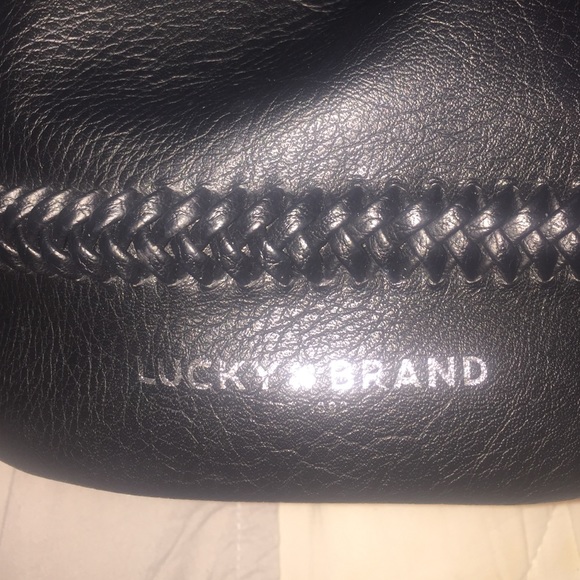 ❌TRADED❌lucky brand black leather bucket purse !!! - Picture 2 of 4