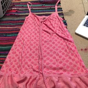 Victoria's Secret pink peace sign nightgown