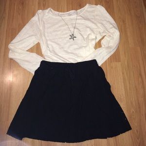 Black lace overlay skirt from Loft