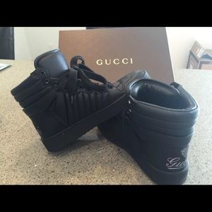 Black Gucci High Top Sneakers
