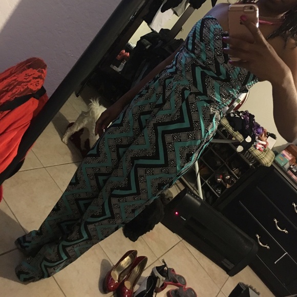 Tribal print wide leg jumper
