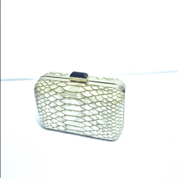 Marciano Snake Embossed Minaudière Clutch - Picture 2 of 4