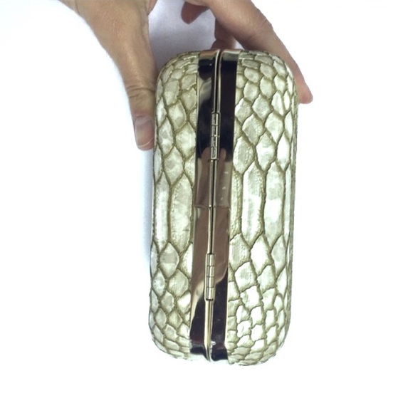 Marciano Snake Embossed Minaudière Clutch - Picture 4 of 4
