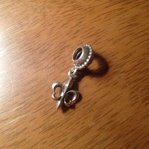 Genuine Pandora fleur-de-lis dangle charm