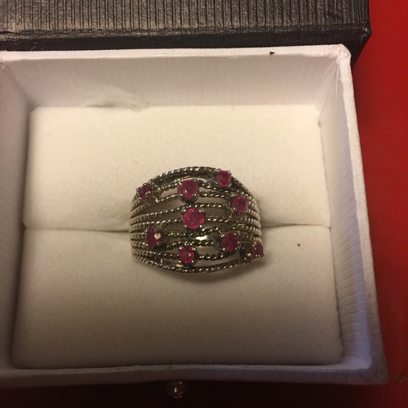 Sterling Silver & Ruby Ring