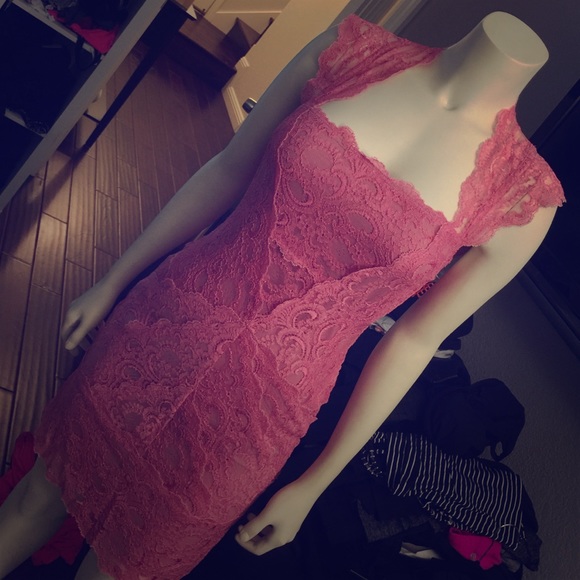 Nicole Miller Lace Open Back Dress