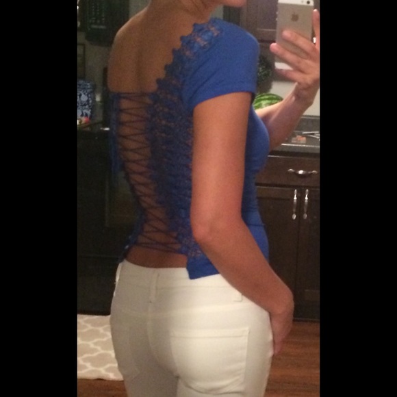 Sexy Summer T Shirt Corset Style Lace-Up Back Top