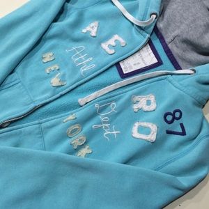 Aeropostale Medium Blue Hoodie