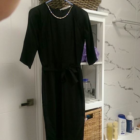 Vtg Silk Mad Men Dress