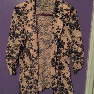 Floral print blazer