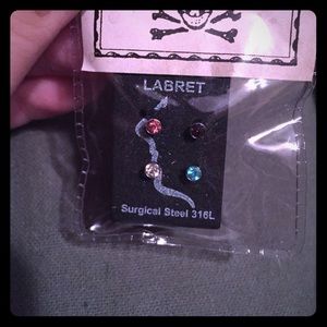 14g Bioplast labret studs