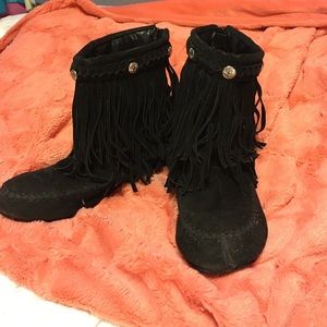 Fringe booties❤️
