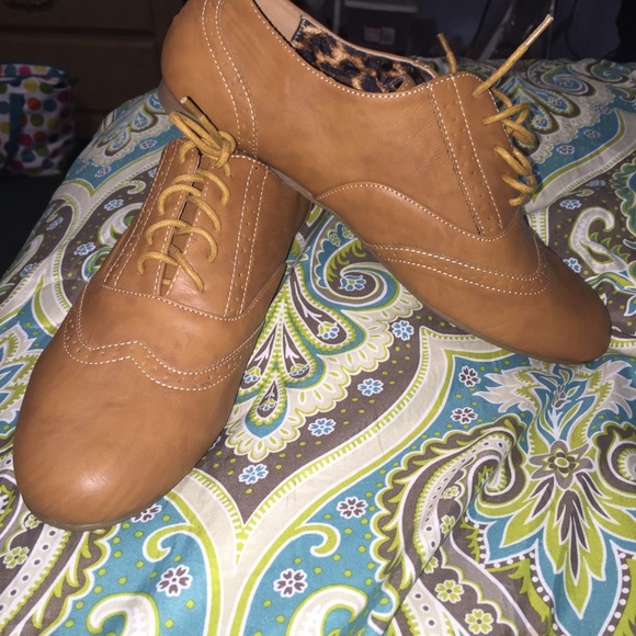 Camel Colored Oxfords