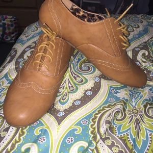 Camel Colored Oxfords