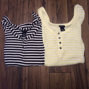 Rue 21 scoop neck tees 3/4 sleeves