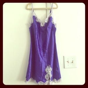 Victoria's Secret Royal Purple Satin Slip - NWT