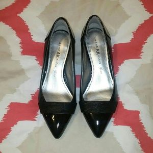 Black Kitten Heel Pumps