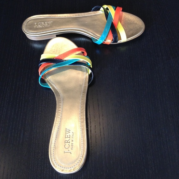 colorful flat sandals