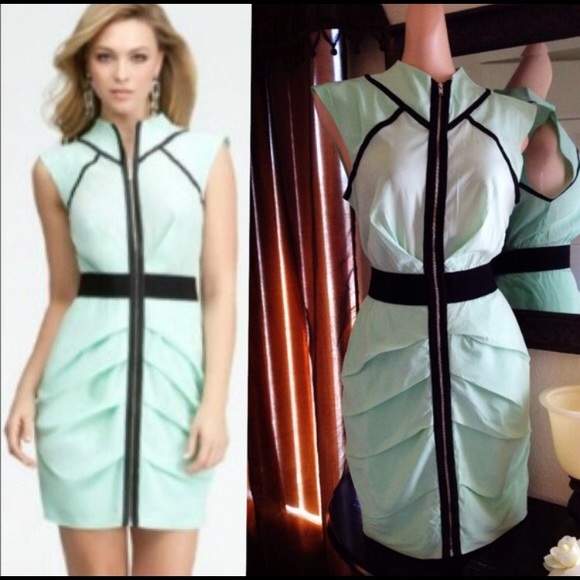 *SOLD**Mint Ruched Bebe Dress