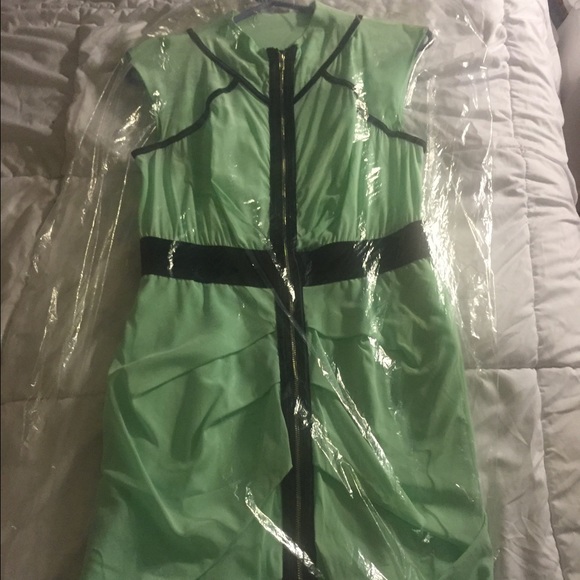 *SOLD**Mint Ruched Bebe Dress - Picture 2 of 3