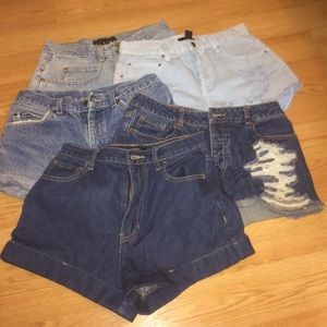 5 pairs of high waisted shorts