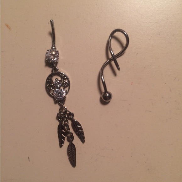 TWO Belly Button Rings Missing Pieces
