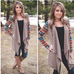 Flying Tomato Aztec Cardigan