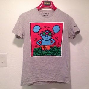 Zara Keith Haring top