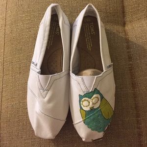 TOMS with hand painted owl