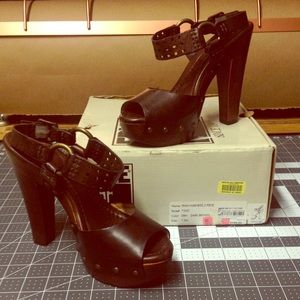 FRYE harness heels