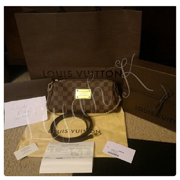 💕SOLD💕Louis Vuitton Damier Ebene Eva Crossbody