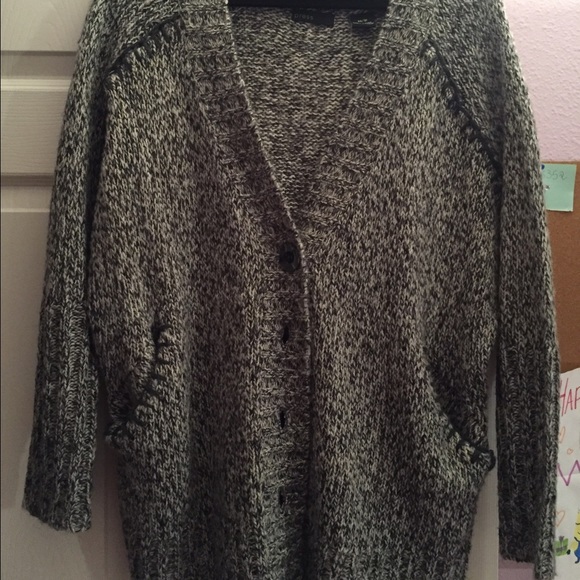 PRESS Oversized Gray Cardigan NWOT