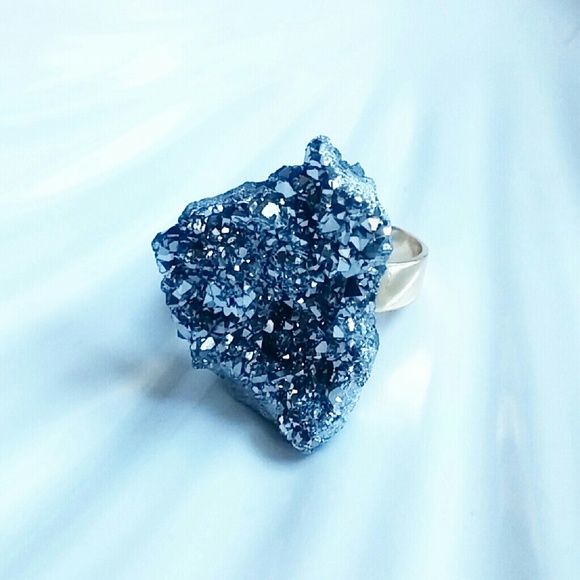 Silver Druzy Ring
