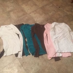 Long sleeve shirts.
