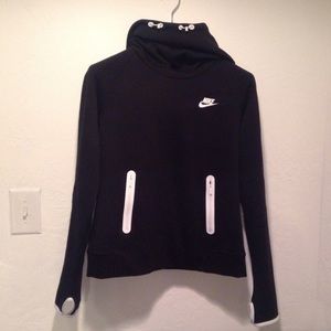 Black Nike athletic hoodie