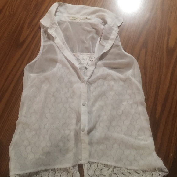 White see through top