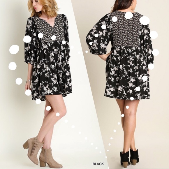 FLORAL BABYDOLL DRESS - Picture 2 of 3