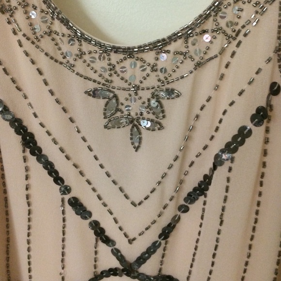 Light peach jeweled dress! - Picture 2 of 3