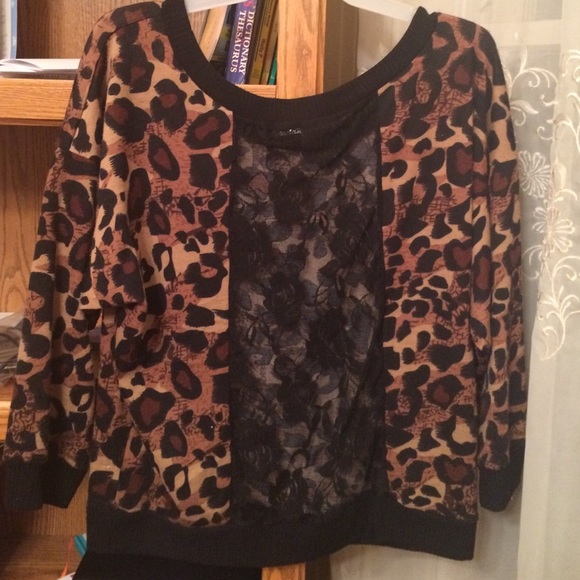 Leopard print top by Almost Famous - Picture 2 of 2