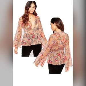ASOS Blouse in Boho Floral Print