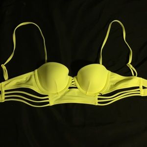 NWOT lime green VS bandeau bikini top sz 32A (XS)