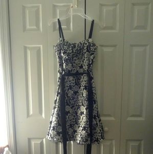 Black and White Floral Dress