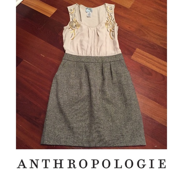 Anthropologie Dresses & Skirts - Anthropologie Silk & Tweed Tabitha Dress