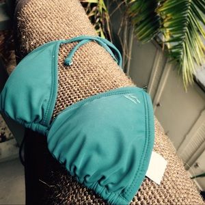 Billabong turquoise triangle bikini top