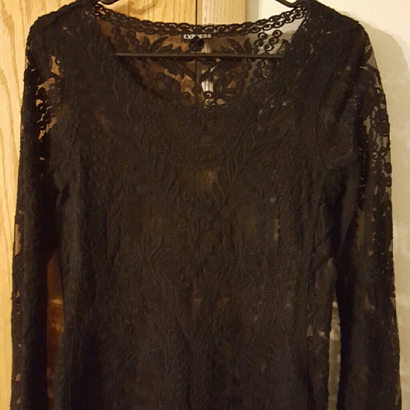 Black lace top