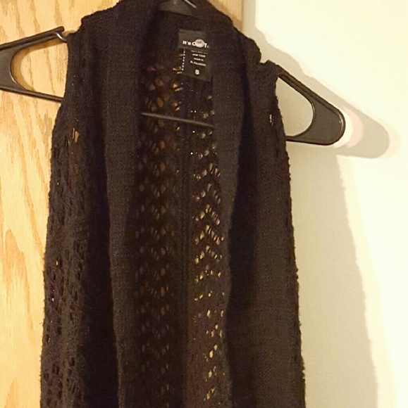 Black knit vest