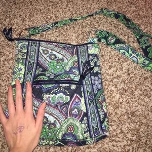 VERA BRADLEY green hipster cross body