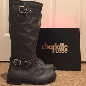 Brand New! Gray boots - Charlotte Russe
