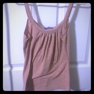 Delias orange and gray striped tank top